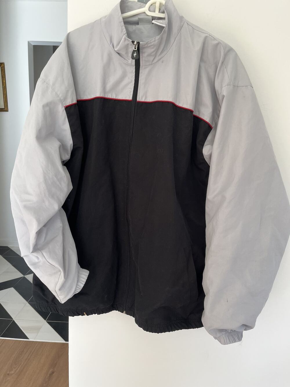 Athletic Works Mens Windbreaker Jacket 2XL Color Block Utility Workwear Casual